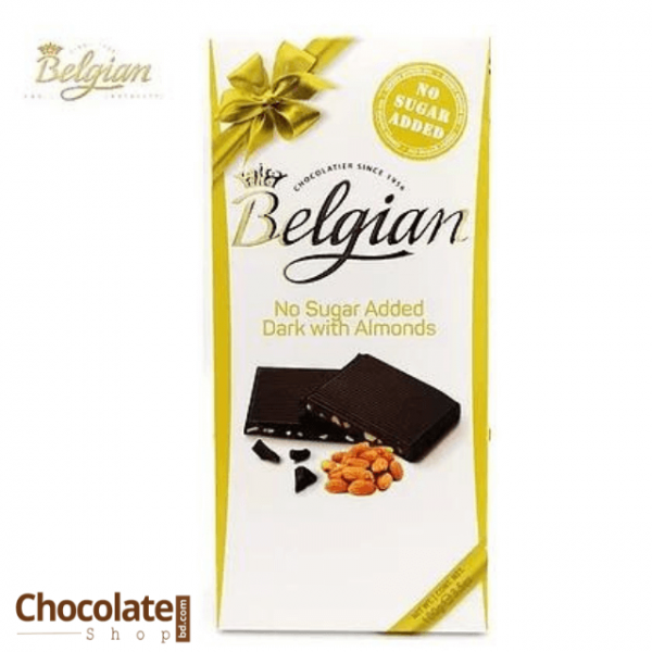 Belgian No Sugar Added Dark with Almonds Chocolate price in bd