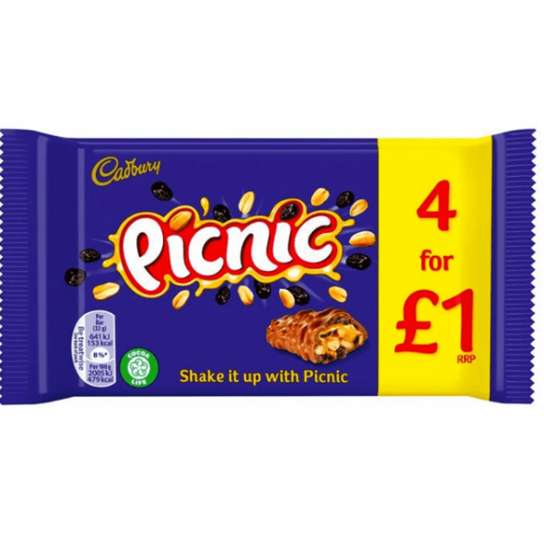 Cadbury Picnic 4bars pack