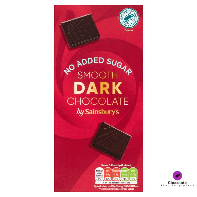 Sainsbury's No Added Sugar Dark Chocolate price in bd