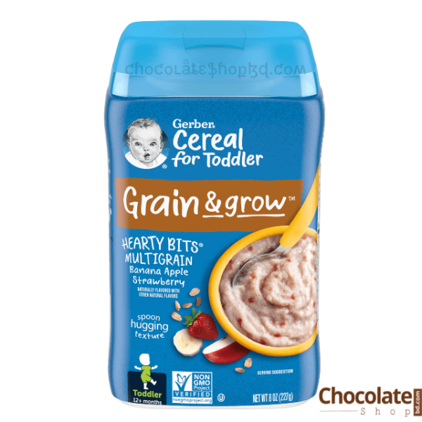 Gerber Hearty Bits Multigrain Banana Apple Strawberry Cereal