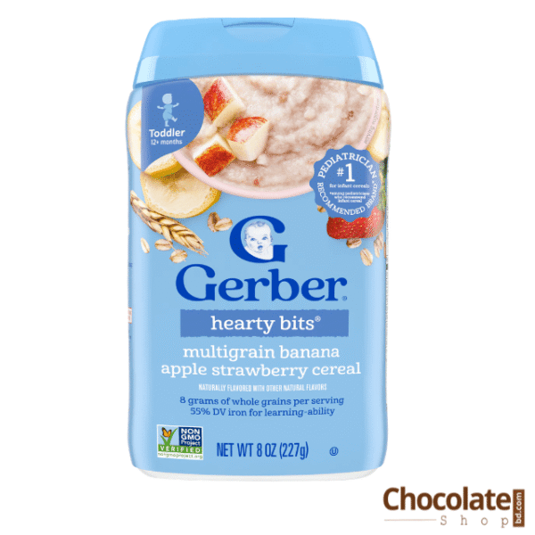 Gerber Hearty Bits Multigrain Banana Apple Strawberry Cereal
