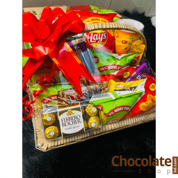 Chocolate Gift Pack Wrapping With Basket