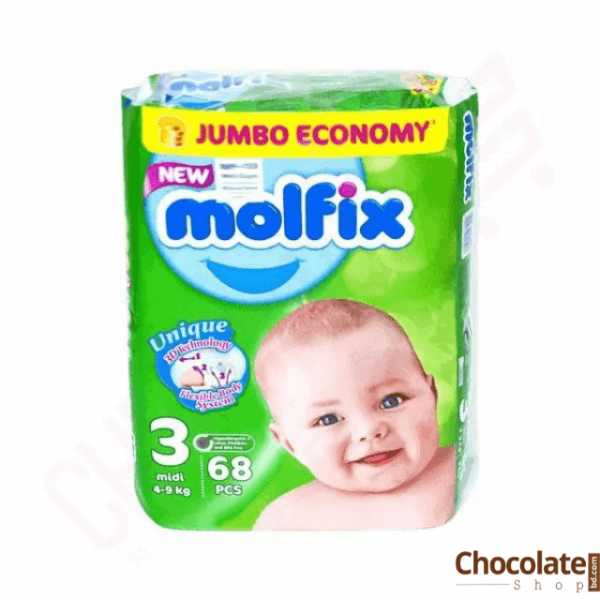 New Molfix Jumbo Economy Belt Size 3 68pcs price in bd