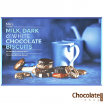 M&S Milk Dark White Chocolate Biscuits price in bd