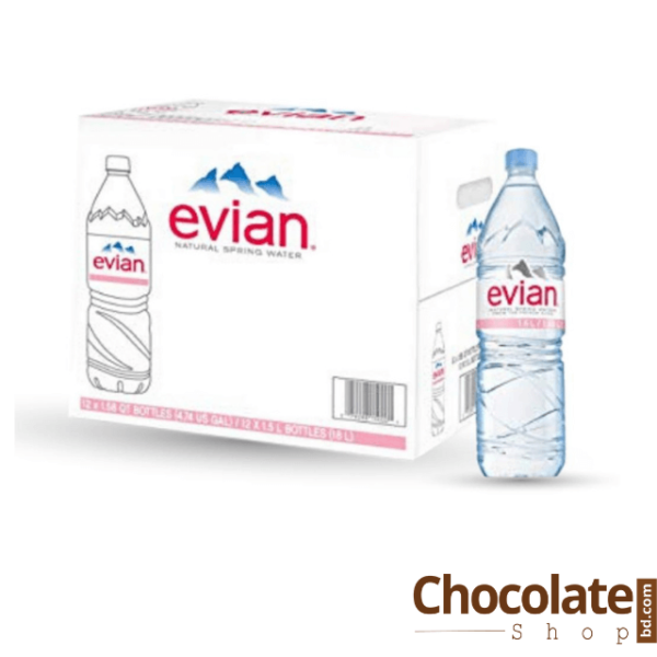 Evian Natural Mineral Water 1.5L 8 Pcs pack price in bangladesh