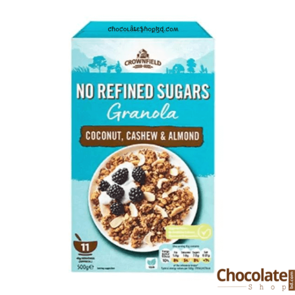 Crownfield No Refined Sugars Granola Coconut Cashew Almond 500g price in Bangladesh