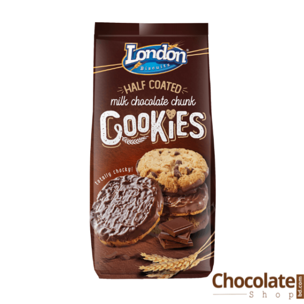 London Biscuits Half Coated Milk Chocolate Chunk Cookies 160g price in bangladesh