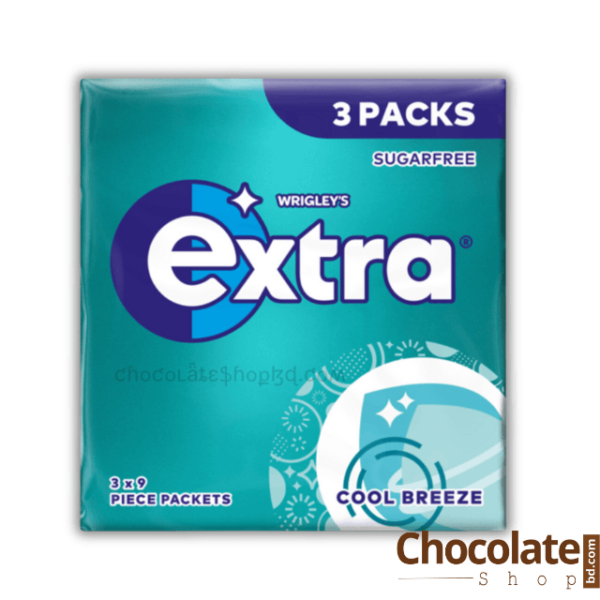 Extra Cool Breeze Sugar Free 3 Packs Chewing Gum