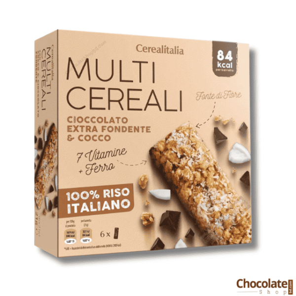 Cerealitalia Multi Cereali Cioccolato Extra Fondente And Cocco Muesli Bar 6 x 25g price in BD.