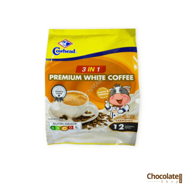 Cowhead 3in1 Premium White Coffee 432gm price in BD.