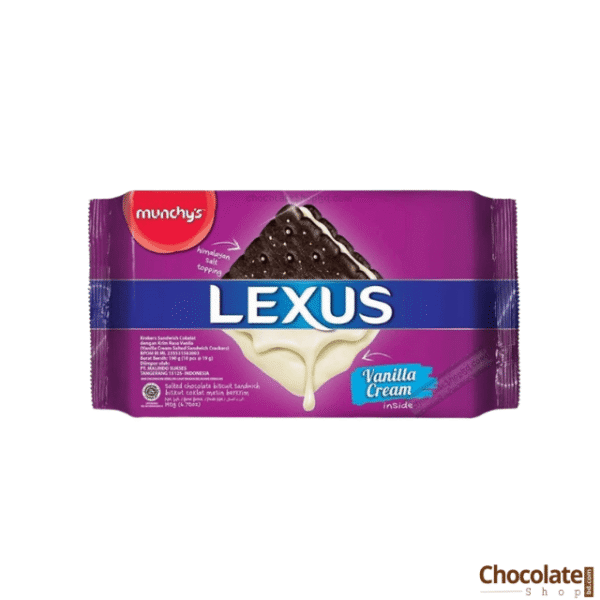 Indulge in the rich, creamy delight of Munchy's Lexus Vanilla Cream Sandwich Biscuits in every bite. Each crunchy biscuit is perfectly filled with smooth vanilla cream for a heavenly snack experience. Munchy's Lexus brings you the irresistible taste of vanilla wrapped in a golden biscuit crunch. Enjoy tea time or snack breaks with the sweet charm of Lexus Vanilla Cream Sandwich Biscuits. Made with quality ingredients, these biscuits are a treat your taste buds will crave. A perfect fusion of vanilla cream and crispy layers to satisfy every sweet craving. Light, luscious and packed with flavour, these biscuits make every moment more enjoyable. Great for sharing with family or indulging solo, Munchy's Lexus is pure biscuit bliss. Delightfully creamy and satisfyingly crunchy, this 190g pack is perfect for anytime snacking. Add a touch of sweetness to your day with the smooth taste of Lexus Vanilla Cream Sandwich Biscuits price in BD.