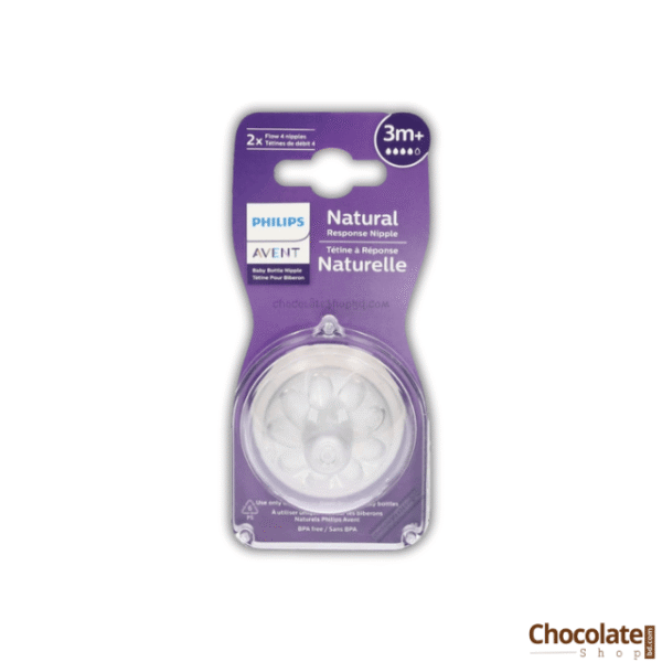 Philips Avent Natural Medium Flow Nipples 3m+ 2Pices Pack price in BD.