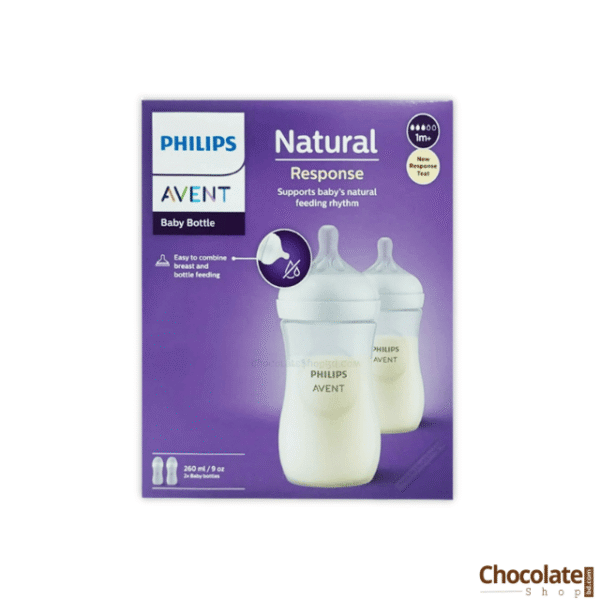 Philips Avent Natural Response Feeding Bottle 1m+ 260ml 2pcs Box price in BD.