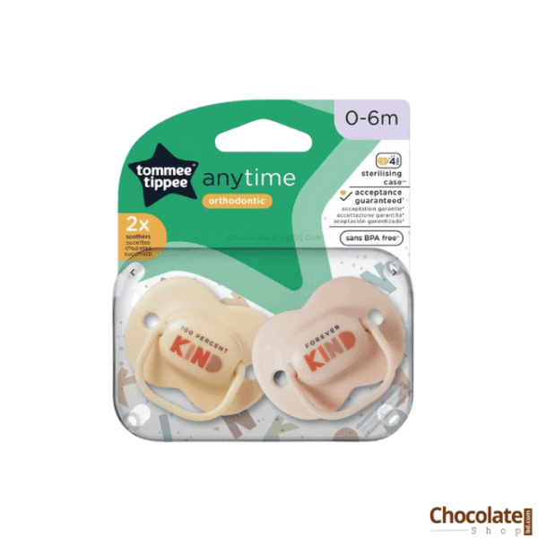 Tommee Tippee Anytime Orthodontic Soother 0-6m Pack of 2 price in BD.