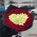 Flower Bouquet Of 100 Roses 2 Colors price in BD.