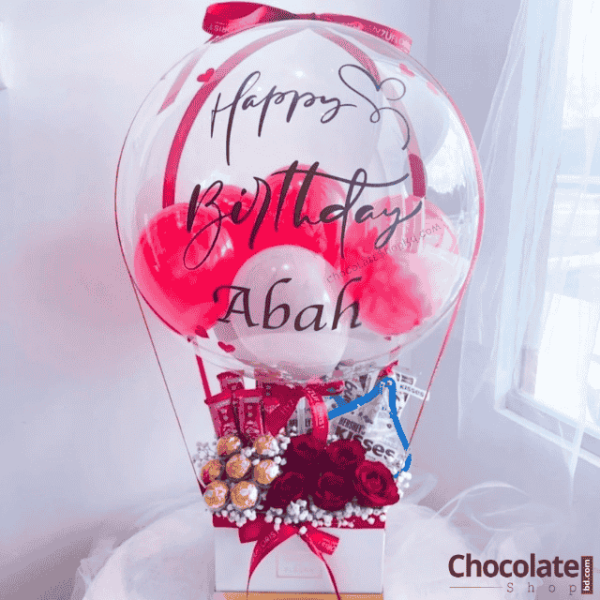 Birthday Special B01 Flowers and Chocolate Balloon Gift Bouquet price in BD.
