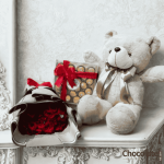 Luxury Roses Bouquet F19 with Ferrero Rocher T24 And Teddy price in BD.