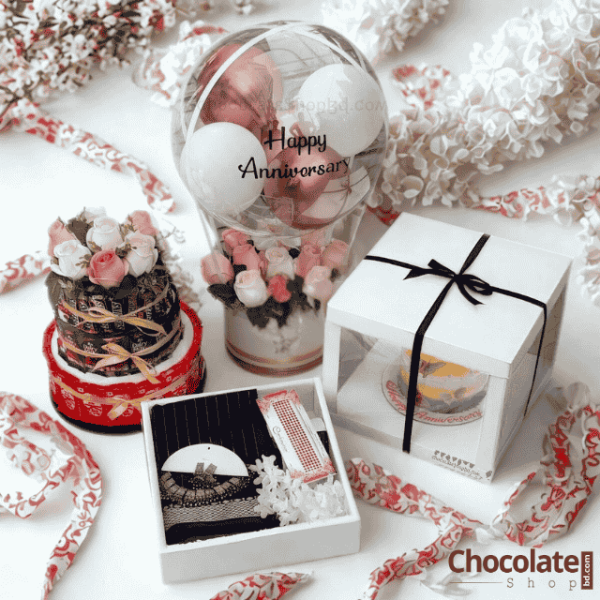 Luxury Surprise Cake C2 With Sharee Chocolate and Flower Balloon price in BD.