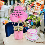 Luxury Surprise Cake C4 with Chocolate and Balloon Bouquet price in BD.