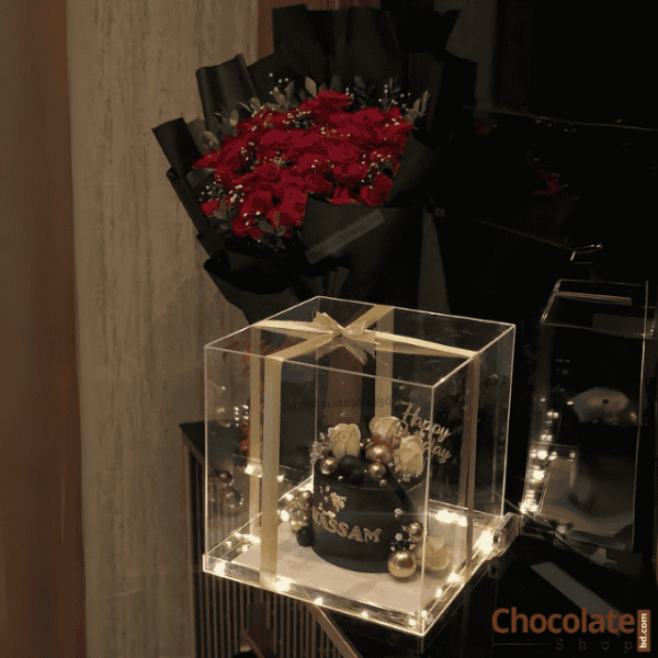 Premium Box with Cake and Flower Bouquet price in BD.
