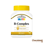 21st Century B-Complex Plus Vitamin C 100 Tablets price in BD.