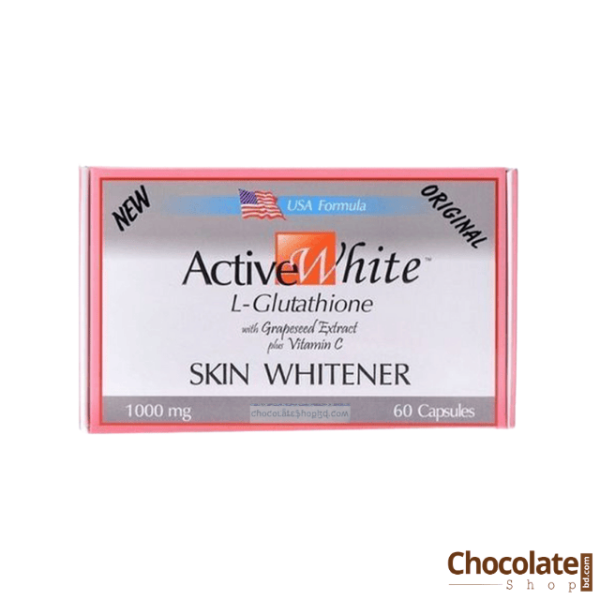Active White L Glutathione Skin Whitening 60 Capsules price in BD.