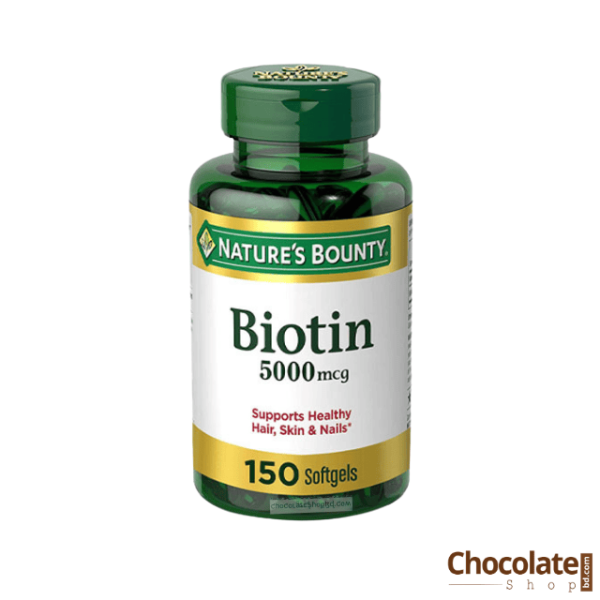 Nature’s Bounty Biotin 5000 mcg 150 Softgels price in BD.
