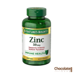 Nature's Bounty Zinc 50mg 400 Tablets price in BD.