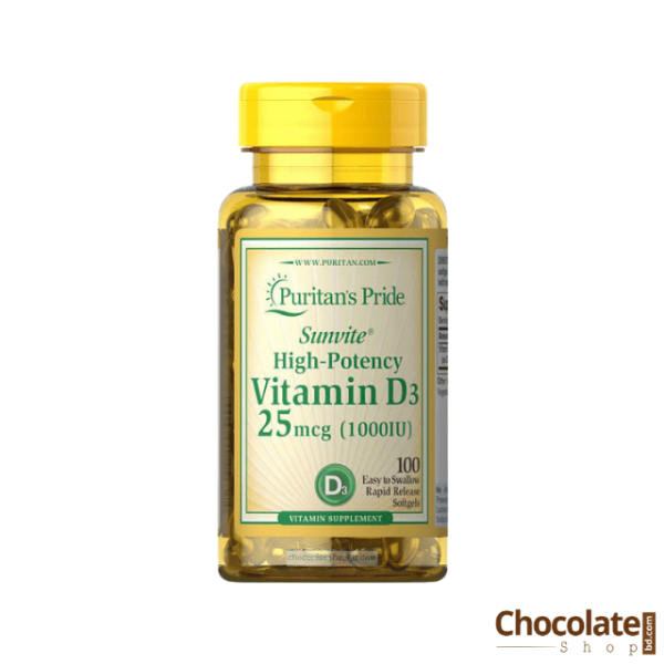 Puritan’s Pride Vitamin D3 25mcg 1000 IU price in BD.