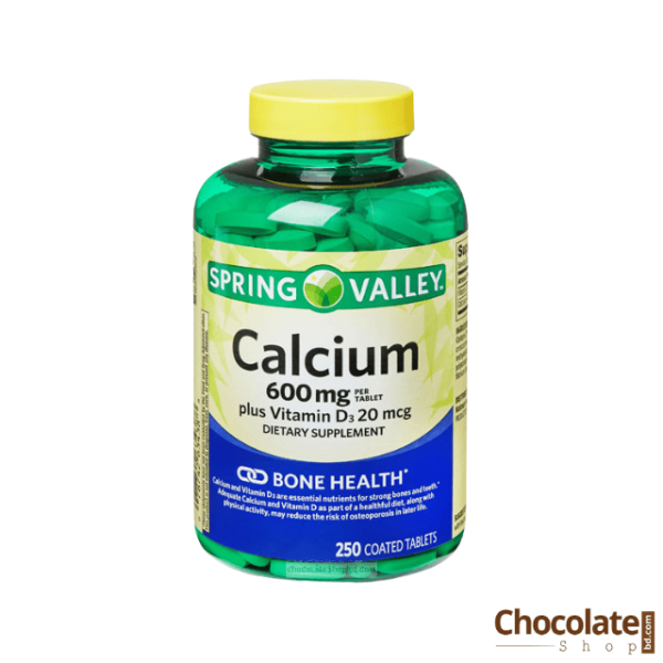 Spring Valley Calcium Plus Vitamin D3 20mcg 600mg price in BD.