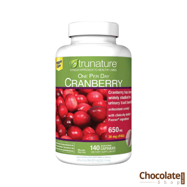 Trunature Cranberry 650 mg 140 Vegetarian Capsules price in BD.
