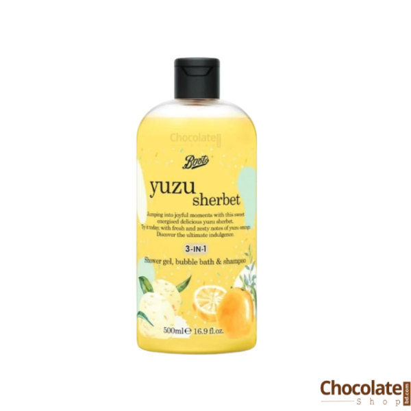 Boots Yuzu Sherbet Shower Gel, Bubble Bath Shampoo