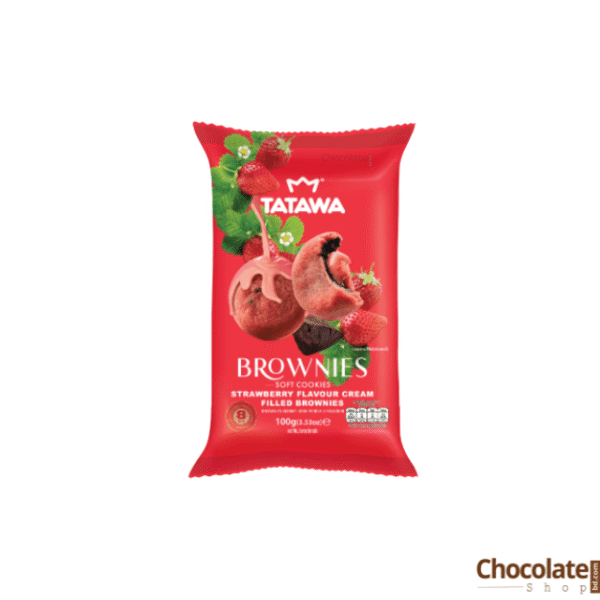 TATAWA Brownies Soft Cookies Strawberry Flavour Cream