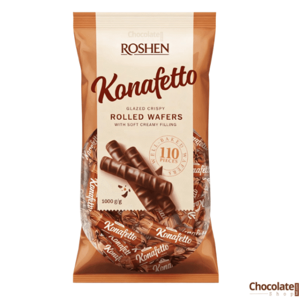 Roshen Konafetto Dark Chocolate Rolled Wafer