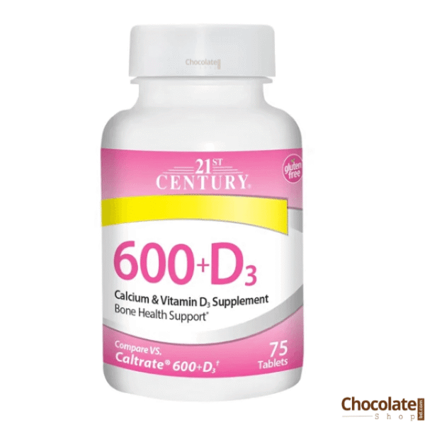 21st Century 600+ D3 Supplement 600mg 75 Tablets