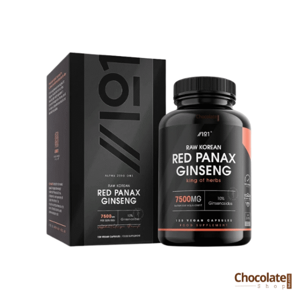 ALPHA01 Red Panax Ginseng 7500mg 120 Vegan Capsules