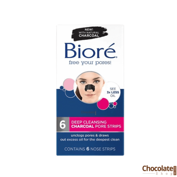 Biore Charcoal Pore Strips 6 nose Strips